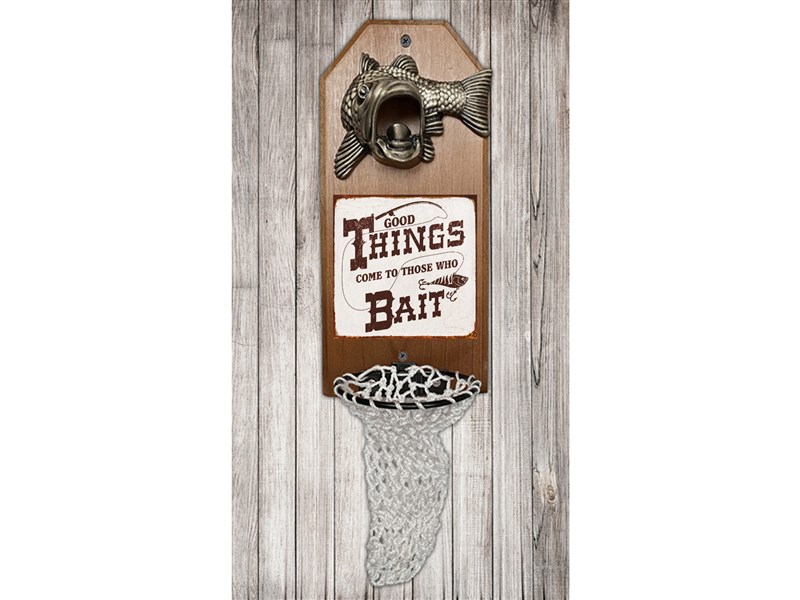Largemouth Bass Wall Mount Bottle Opener Good Things Come To Those Who Bait